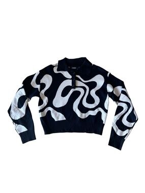 Cider Everyday Illusion Psychedelic Swirl Pullover Sweater Small